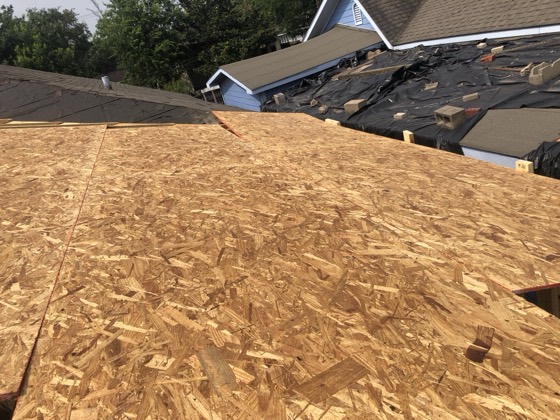 Fresh OSB roof decking installed — AttarCo Homes roofing & remodeling project, Houston TX